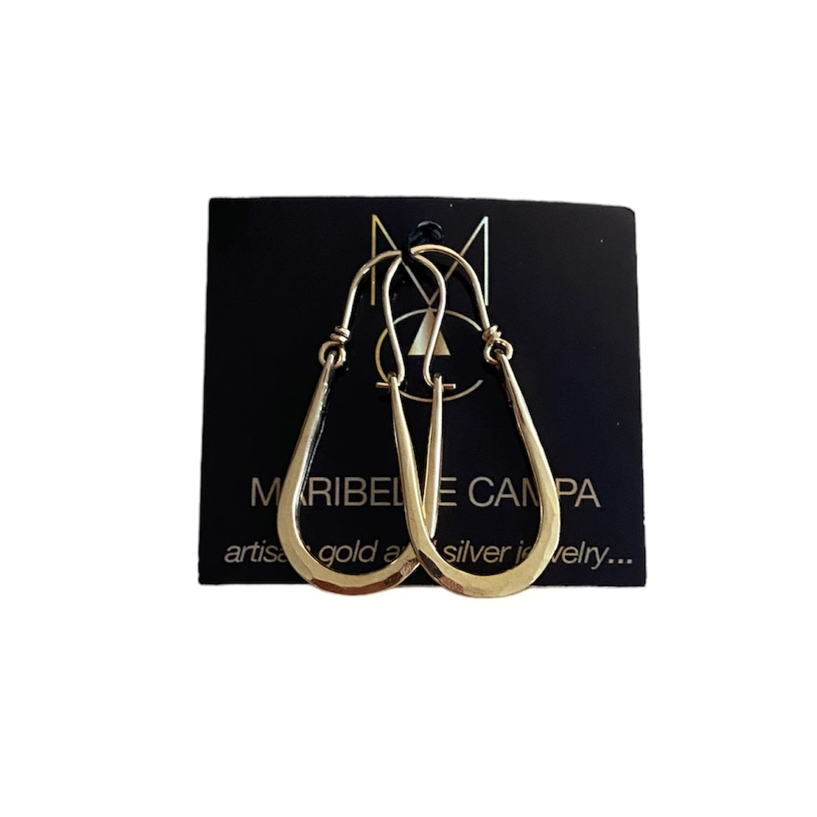 Artisan Maria Hammered Gold Hoops Earrings