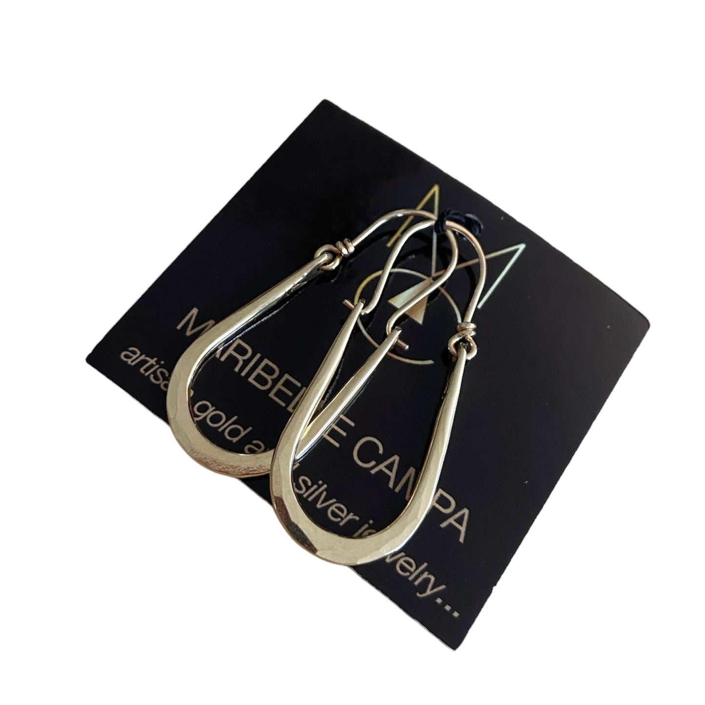 Artisan Maria Hammered Gold Hoops Earrings