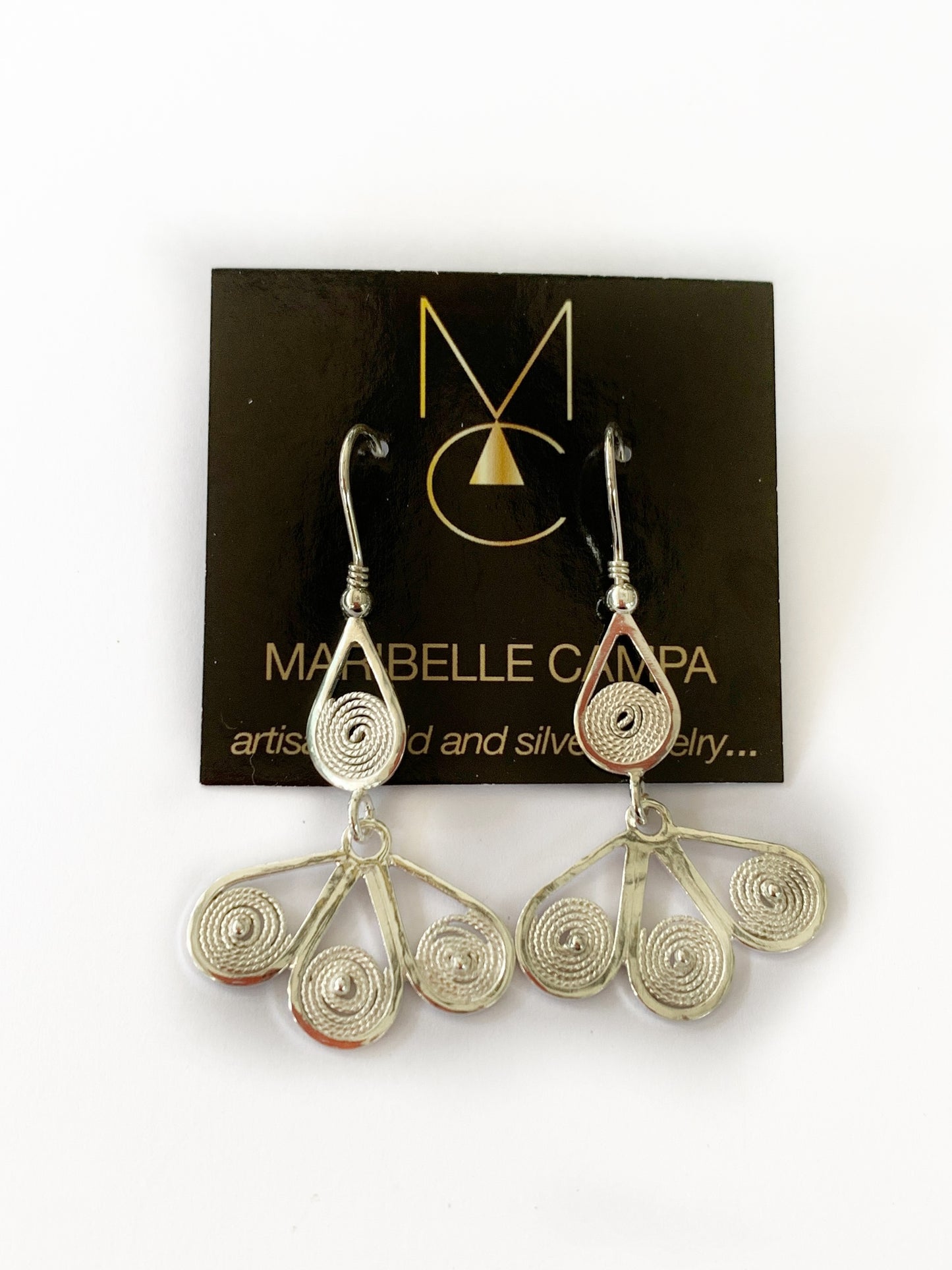 Aroma Silver Filigree Earrings by Maribelle Campa