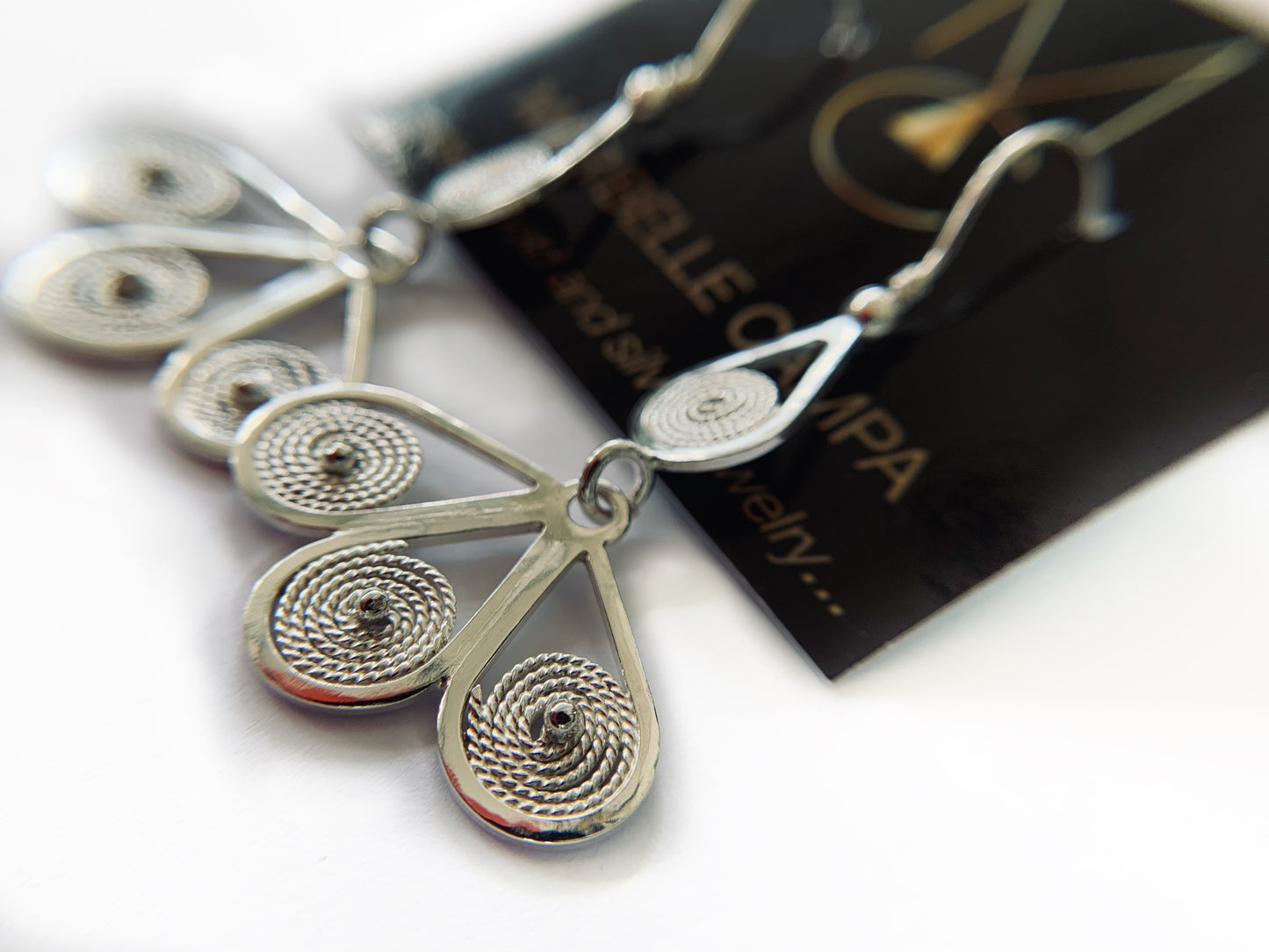 Aroma Silver Filigree Earrings by Maribelle Campa