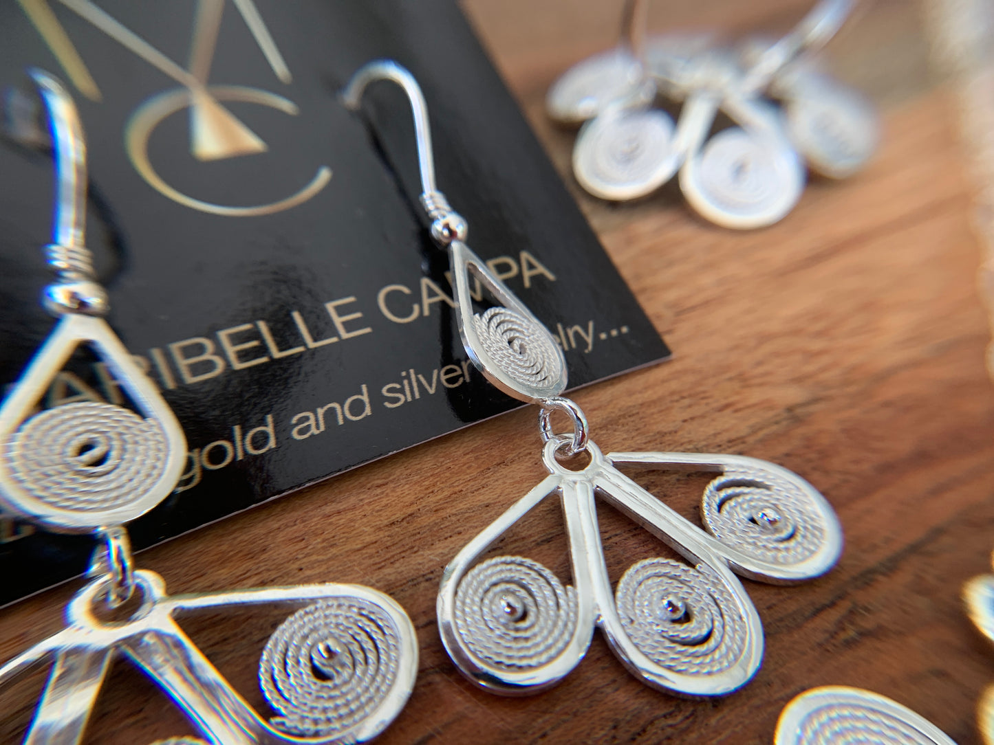 Aroma Silver Filigree Earrings by Maribelle Campa