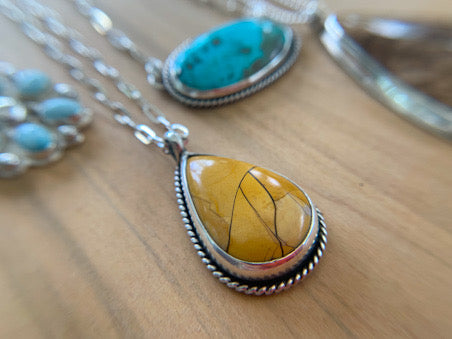 Jasper Sterling Silver Pendant Necklace by Maribelle Campa