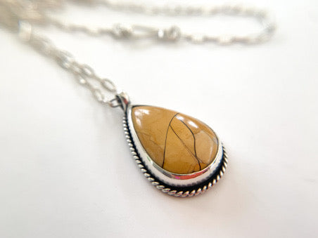 Jasper Sterling Silver Pendant Necklace by Maribelle Campa