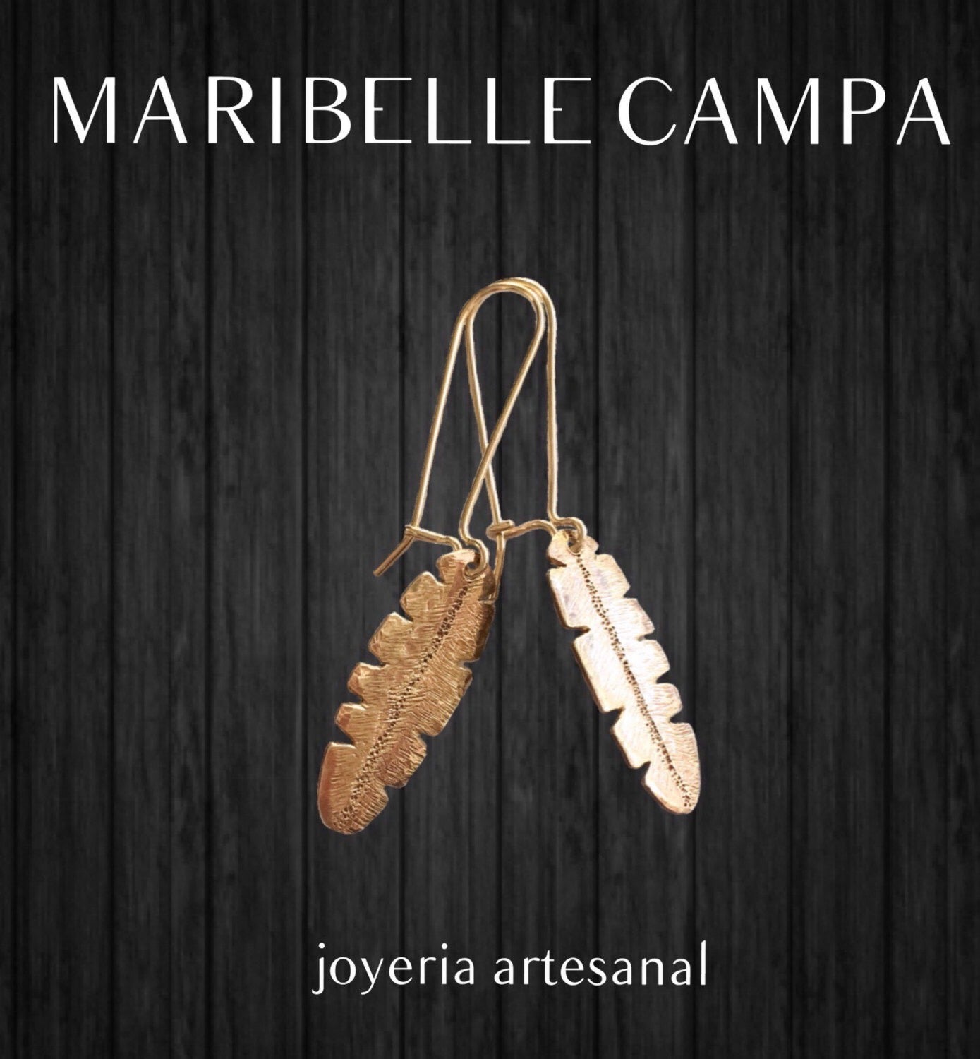 14k Gold Banana Leaf Earrings by Maribelle Campa