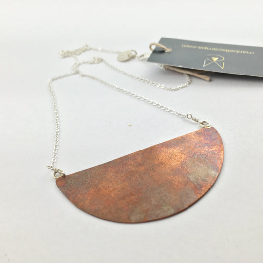 Copper Crescent Necklace by Maribelle Campa