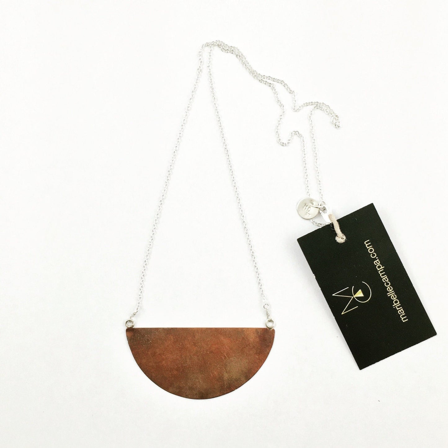 Copper Crescent Necklace by Maribelle Campa