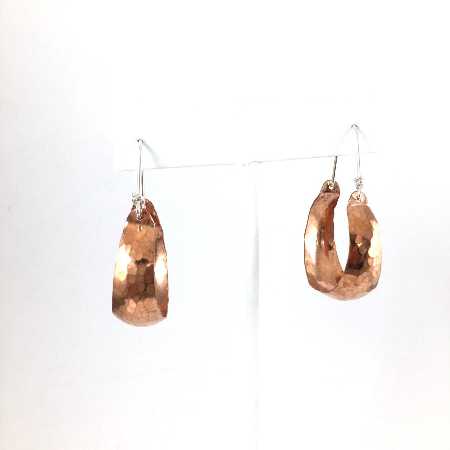 Sterling Silver Copper Basket Earrings