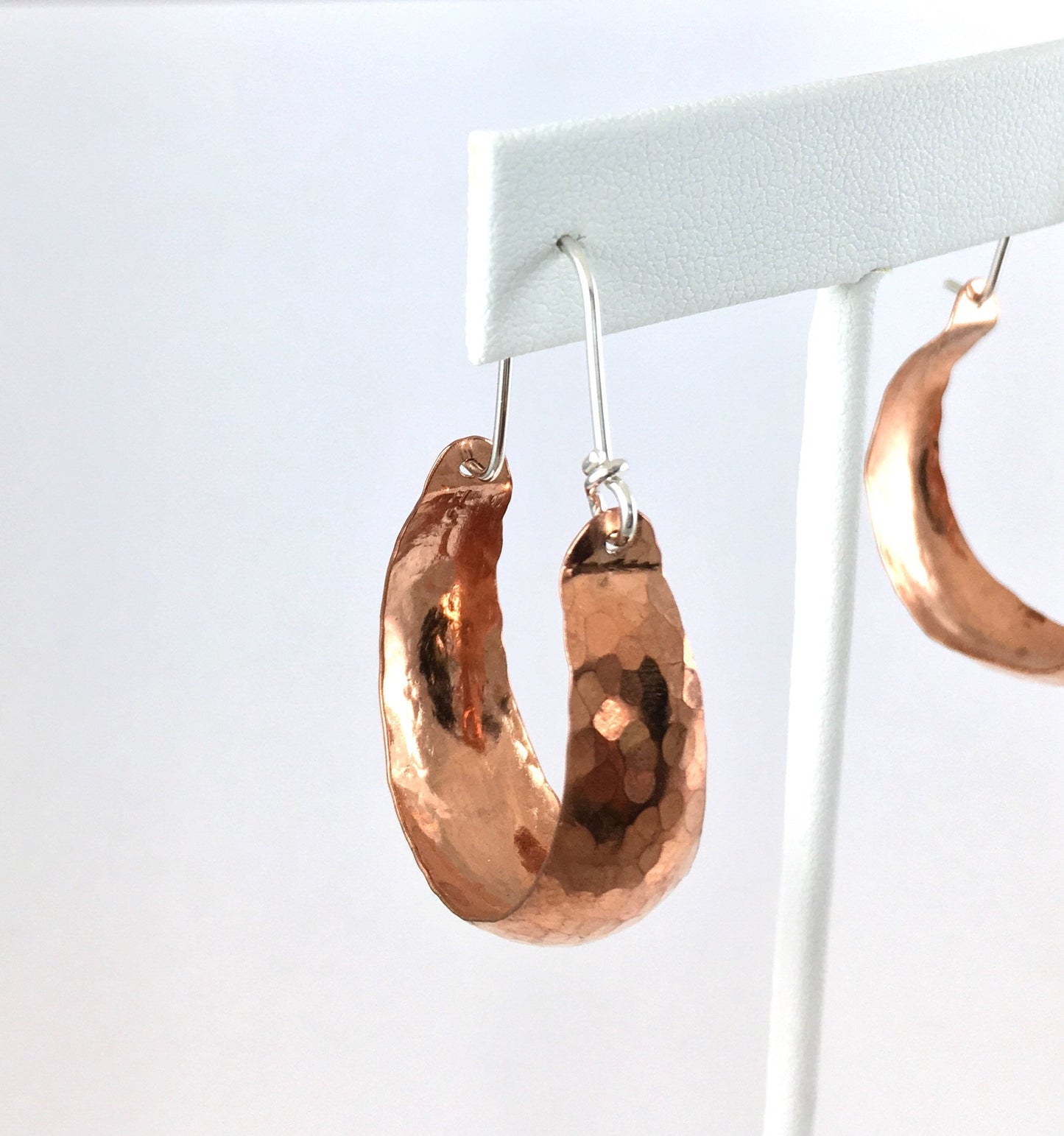 Sterling Silver Copper Basket Earrings