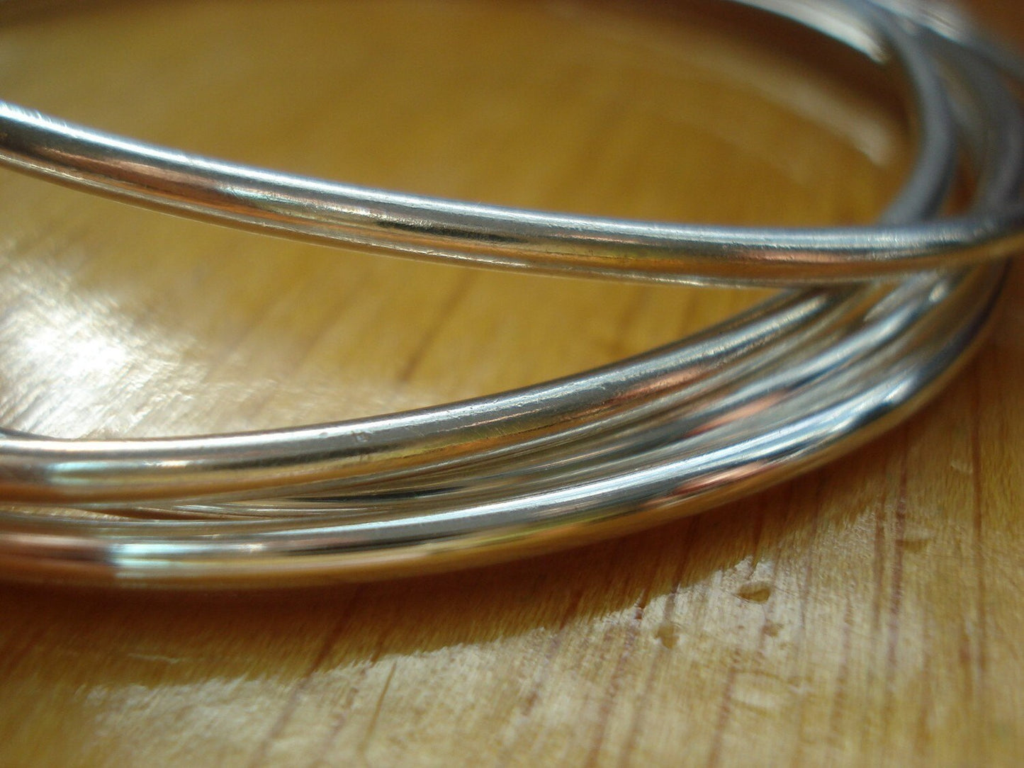 Handmade Solid Sterling Silver Bangle Set of Three by Maribelle Campa