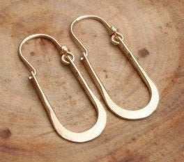 Artisan Maria Hammered Gold Hoops Earrings