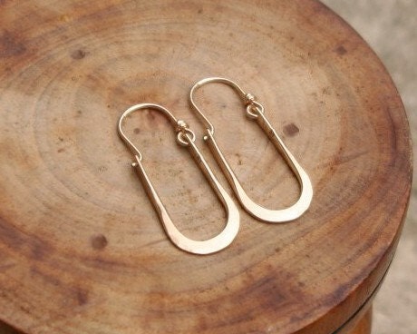 Artisan Maria Hammered Gold Hoops Earrings