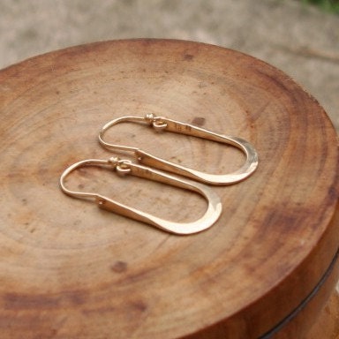 Artisan Maria Hammered Gold Hoops Earrings