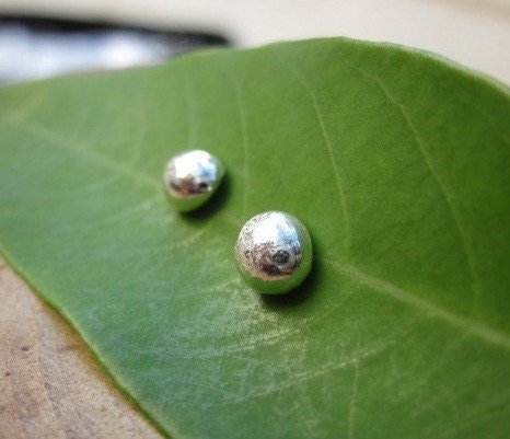 Recycled Sterling Silver Stud Earrings by Maribelle Campa