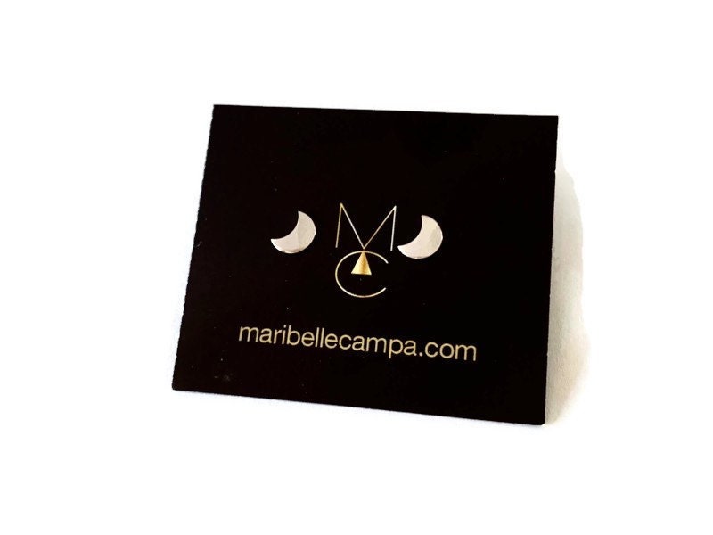 Moon Sterling Silver Stud Earrings by Maribelle Campa