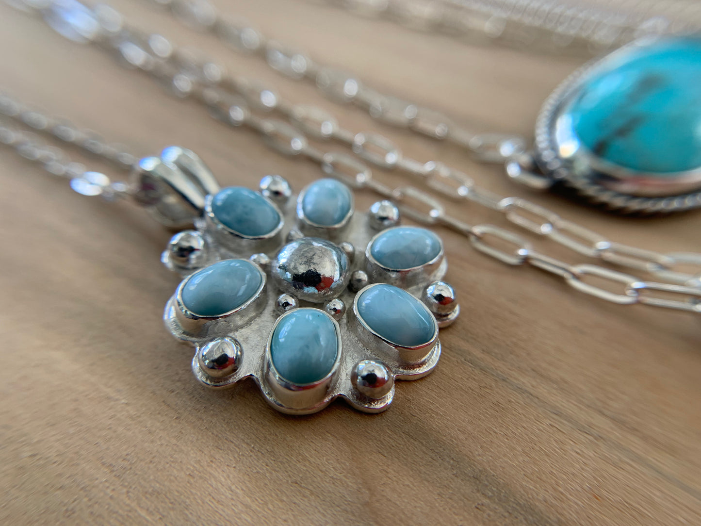 Larimar Silver Necklace by Maribelle Campa