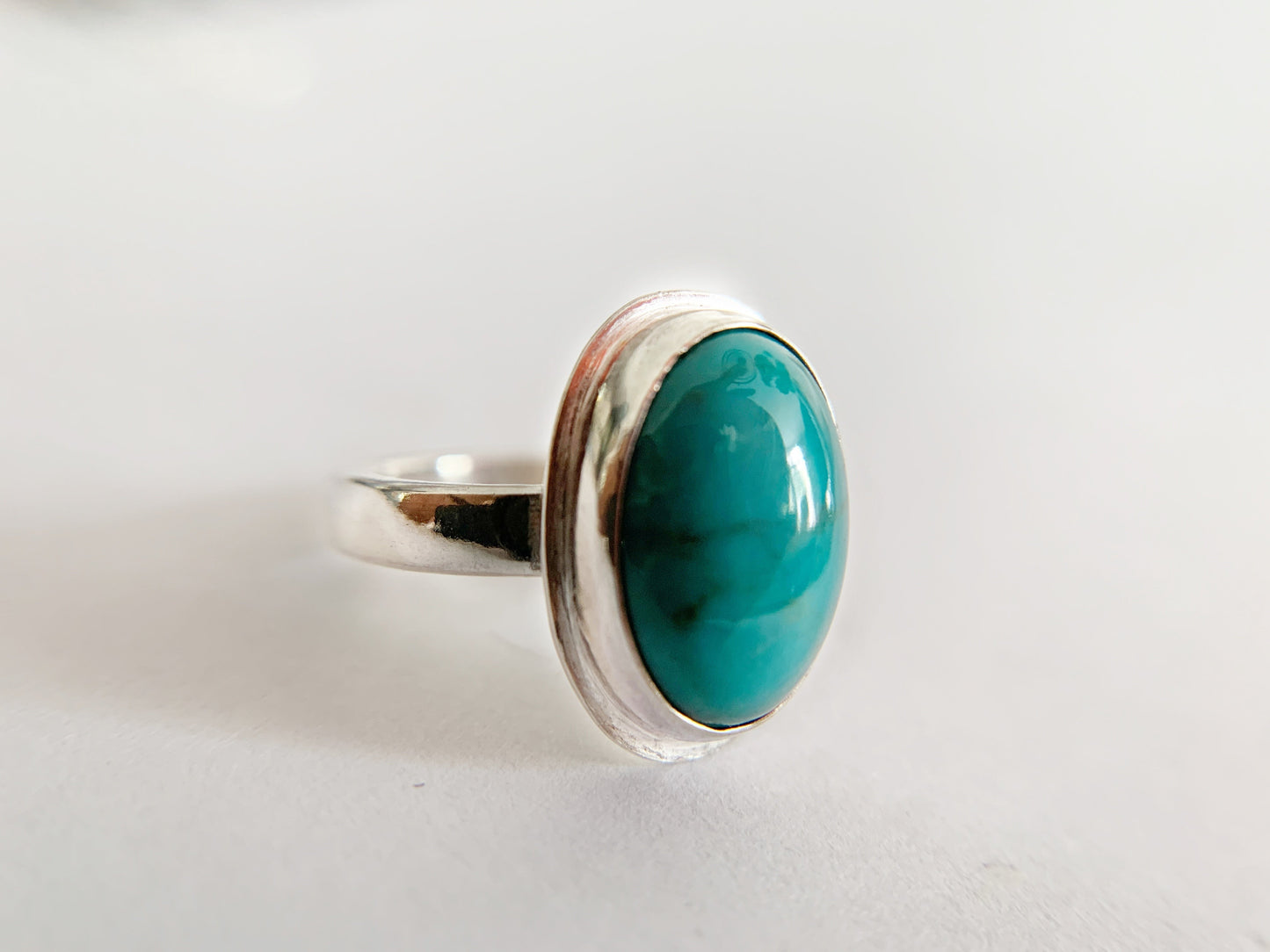 Turquoise Silver Ring by Maribelle Campa