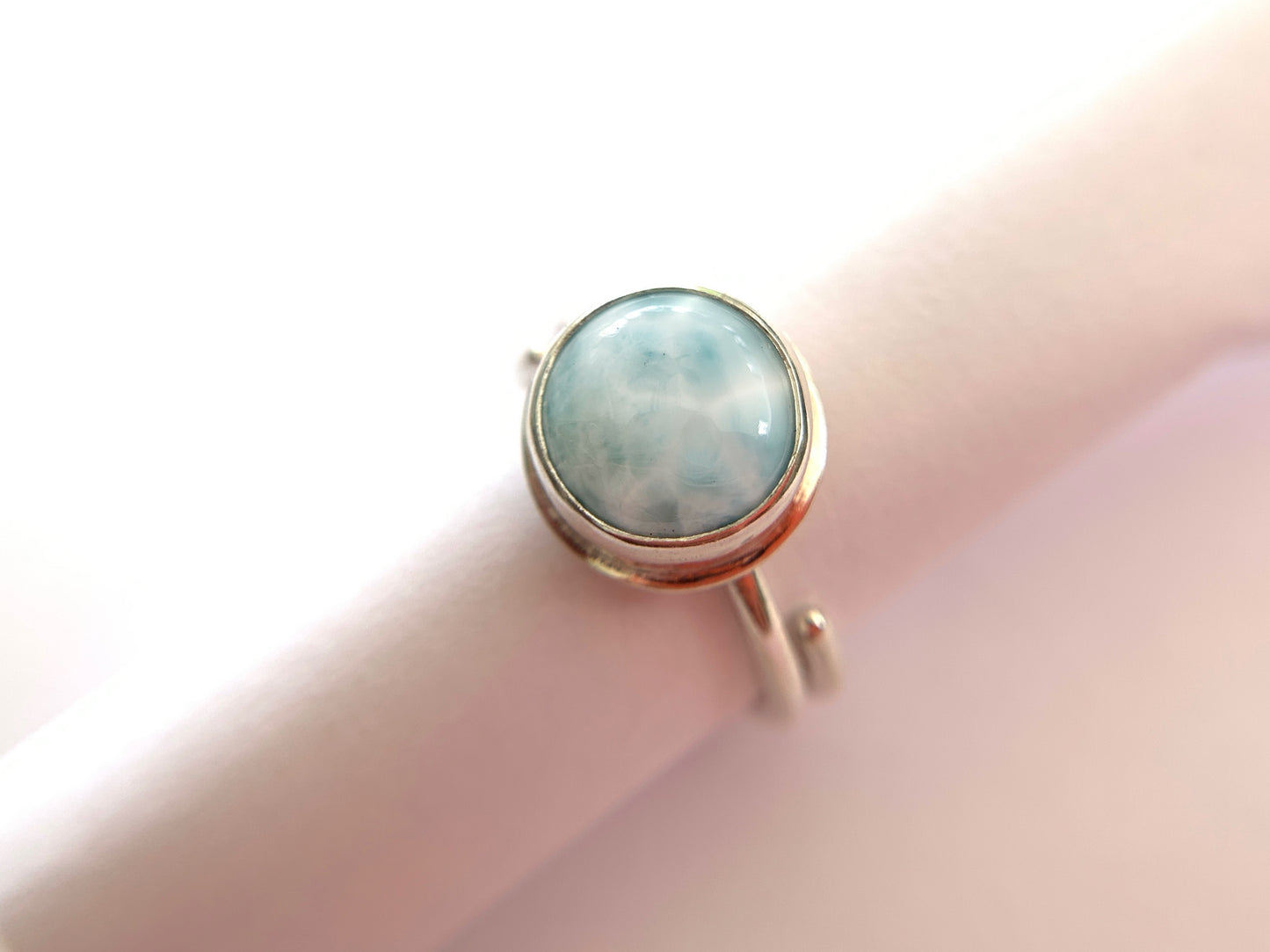 Larimar Silver Ring by Maribelle Campa