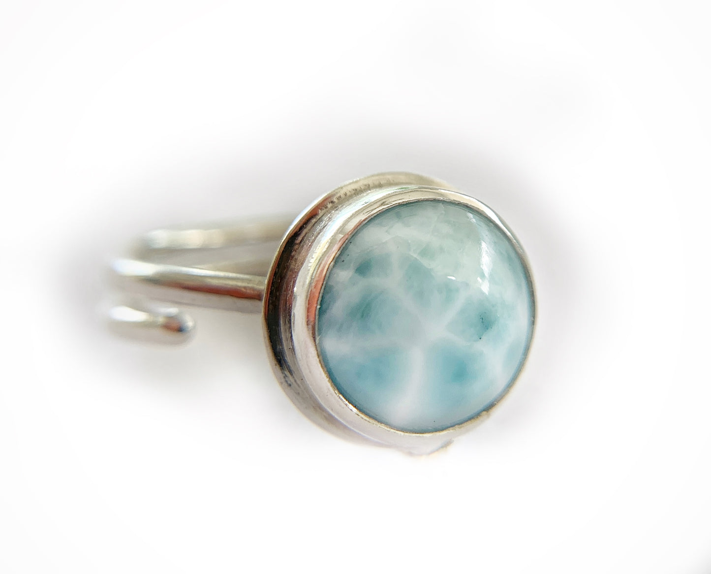 Larimar Silver Ring by Maribelle Campa