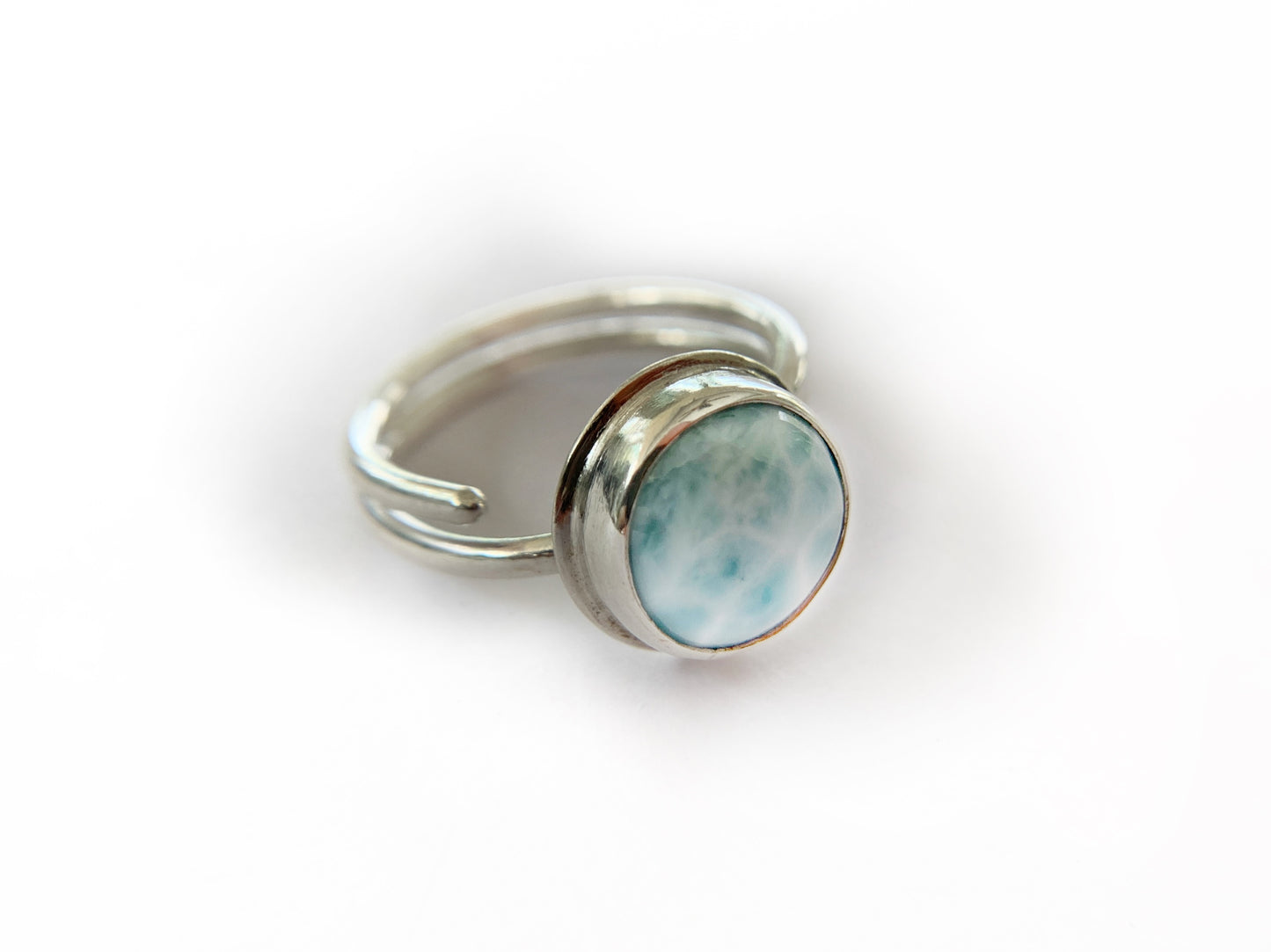 Larimar Silver Ring by Maribelle Campa