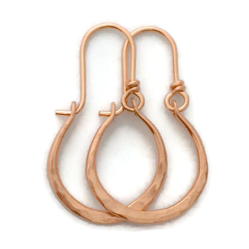 Petite Hammered Earrings Hoops by Maribelle Campa