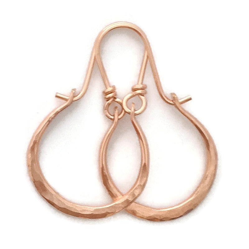 Petite Hammered Earrings Hoops by Maribelle Campa